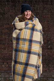 Shetland Wool Tartan Throw